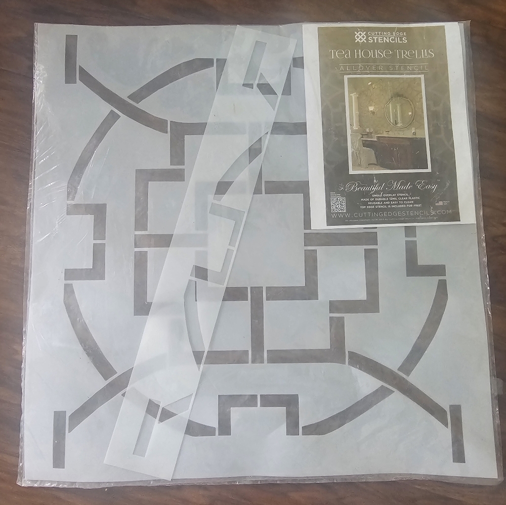 Tea House Trellis Wall Stencil